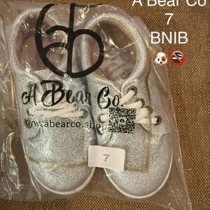A Bear Co. Girls Blue Silver Glitter Shoes